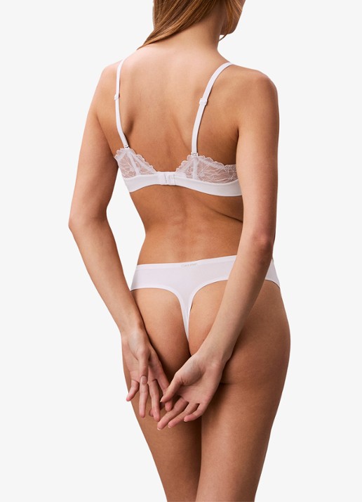 Calvin Klein Voorgevormde bh met kant - achterkant wit