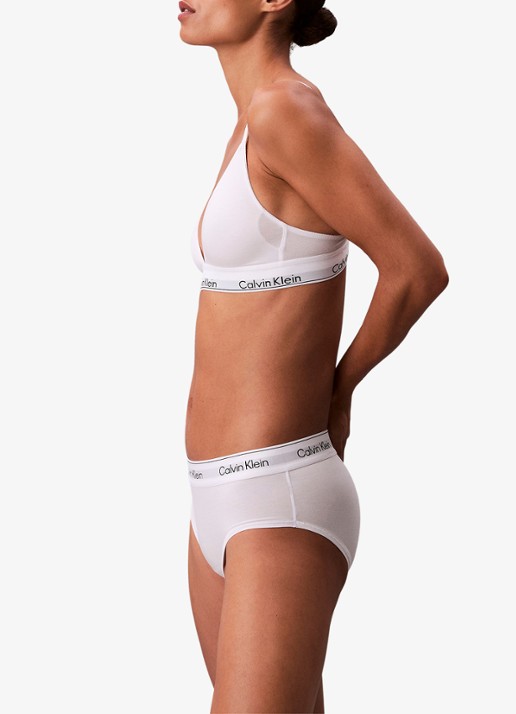 Calvin Klein Voorgevormde bralette met logoband - detail 7 wit