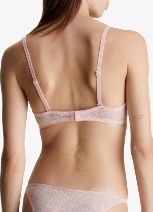 Calvin Klein Voorgevormde demi bh met overlay van mesh - achterkant 7 nymph's thigh / roze