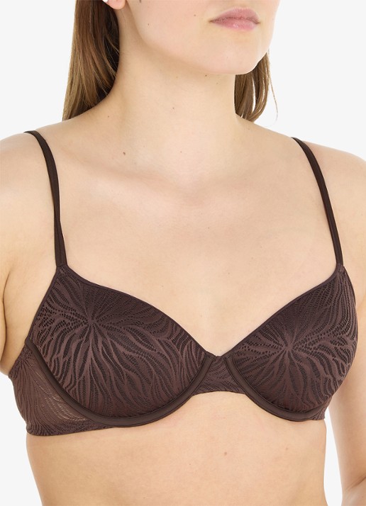 Calvin Klein Voorgevormde demi bh met overlay van mesh - detail 5 nymph's thigh / roze