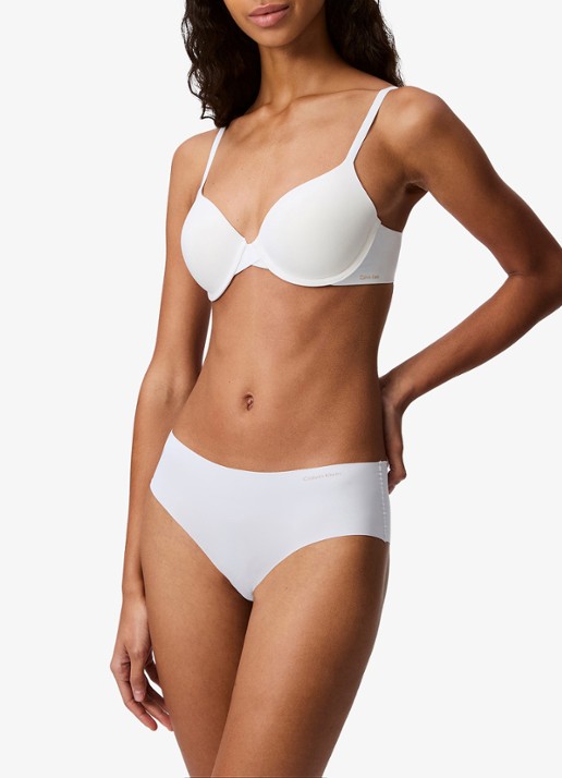 Calvin Klein Voorgevormde effen bh  - voorkant 2 wit