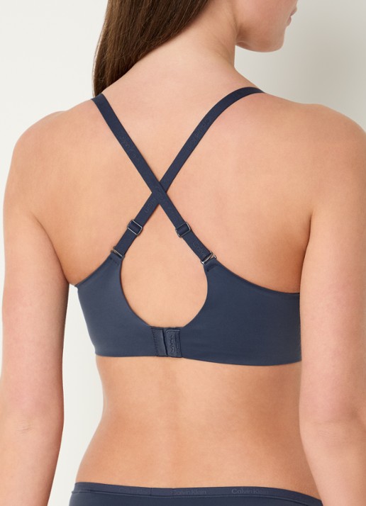Calvin Klein Voorgevormde effen bh  - detail 2 donkerblauw