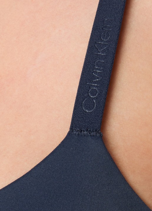 Calvin Klein Voorgevormde effen bh  - detail 3 donkerblauw