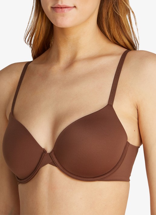 Calvin Klein Voorgevormde effen bh  - detail brons
