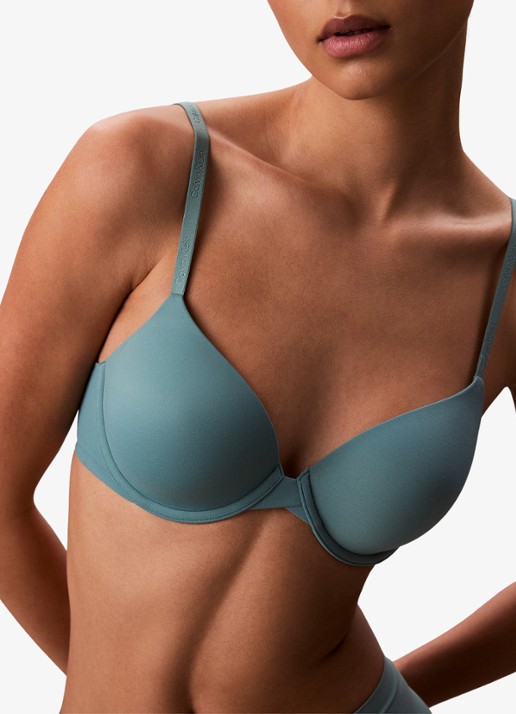 Calvin Klein Voorgevormde effen bh  - detail 3 turquoise