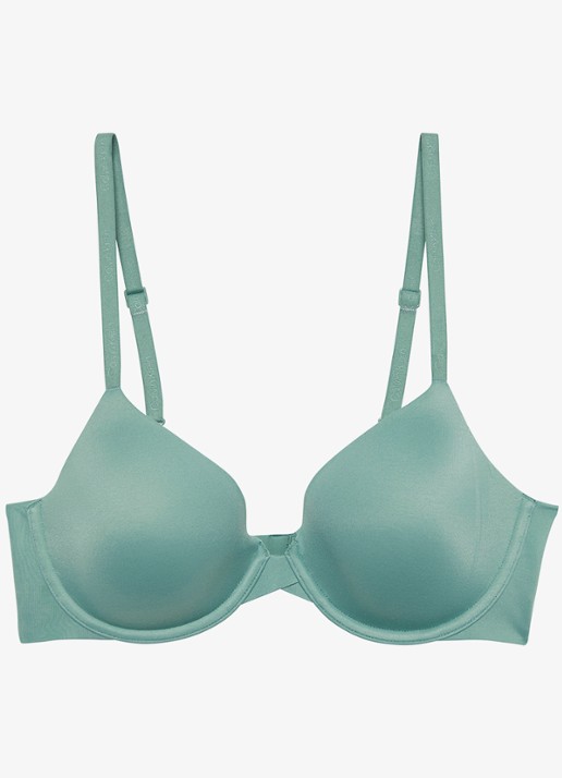 Calvin Klein Voorgevormde effen bh  - voorkant 2 turquoise