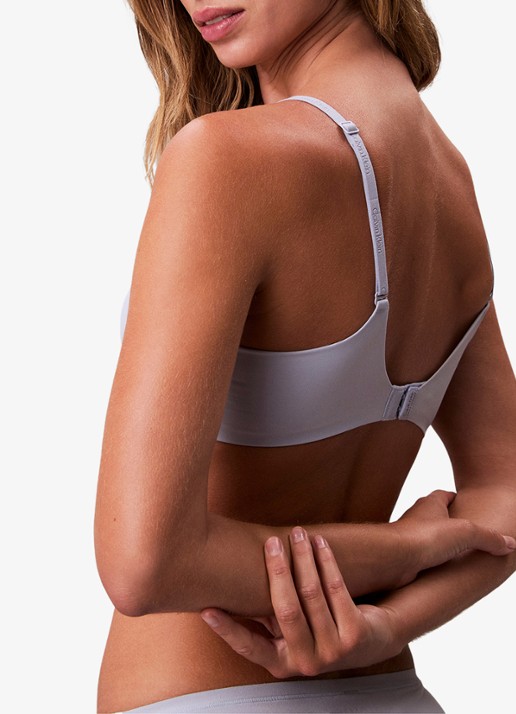 Calvin Klein Voorgevormde effen bh  - detail 5 lichtblauw