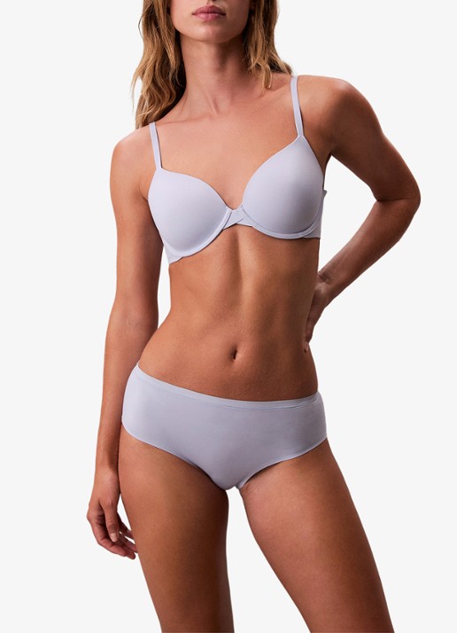 Calvin Klein Voorgevormde effen bh  - voorkant lichtblauw