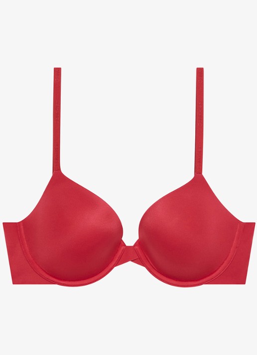 Calvin Klein Voorgevormde effen bh  - voorkant 2 rood