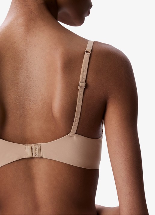 Calvin Klein Voorgevormde effen bh  - detail 3 cedar-7ns / beige