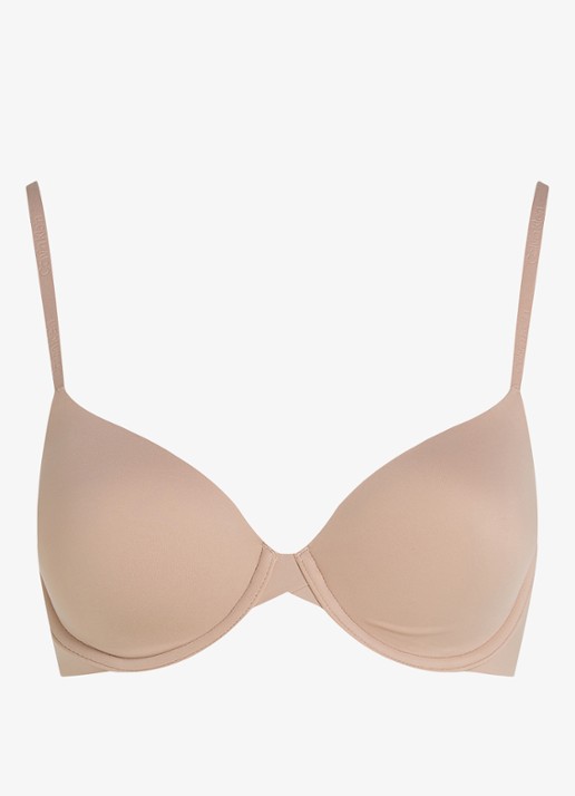 Calvin Klein Voorgevormde effen bh  - voorkant 4 cedar-7ns / beige
