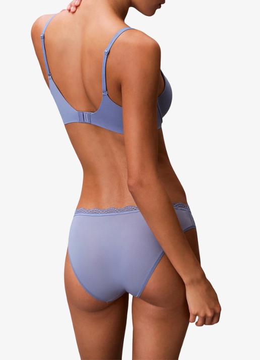 Calvin Klein Voorgevormde effen bh  - achterkant 6 blue tulip-44j / blauw
