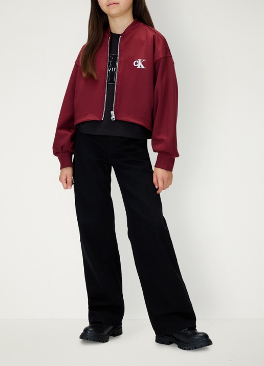 Calvin Klein Wide fit jeans met steekzakken - detail 3 zwart