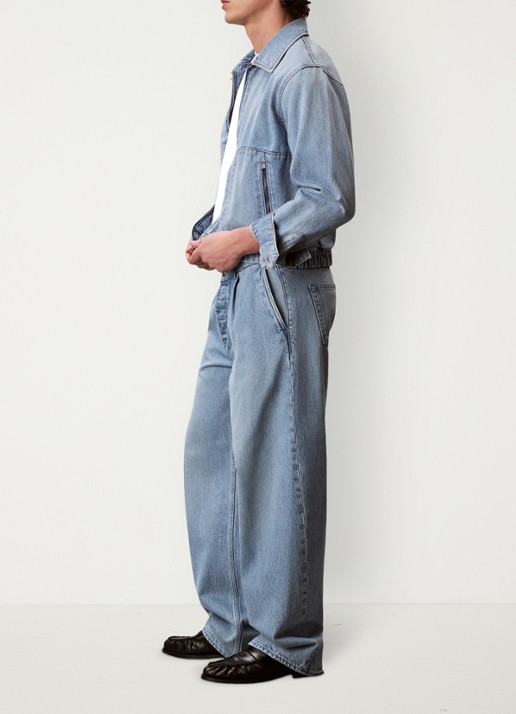 Calvin Klein Wide leg jeans met steekzakken - detail 5 indigo