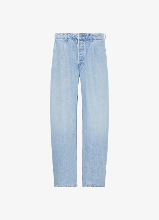 Calvin Klein Wide leg jeans met steekzakken - voorkant indigo
