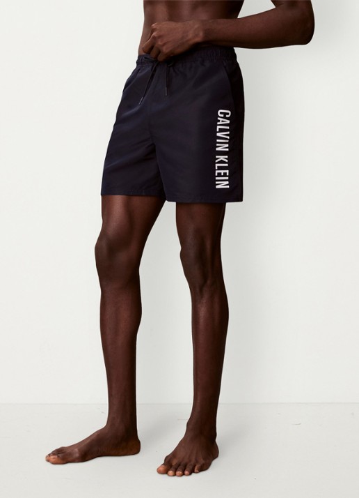Calvin Klein Zwemshorts met logo en trekkoord - detail 6 zwart