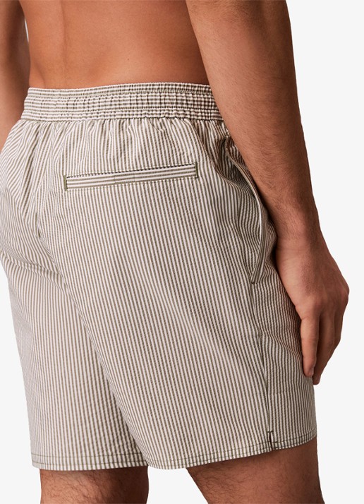 Calvin Klein Zwemshorts met logo en trekkoord - detail 4 beige
