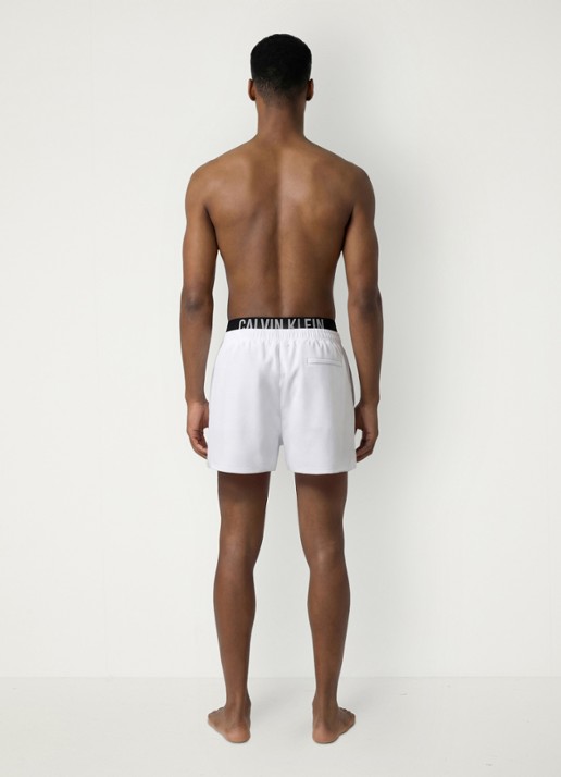 Calvin Klein Zwemshorts met logo en trekkoord - achterkant wit