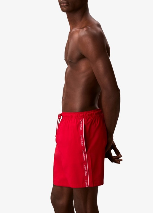 Calvin Klein Zwemshorts met logo en trekkoord - detail 5 rood