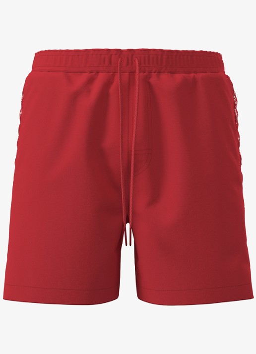 Calvin Klein Zwemshorts met logo en trekkoord - voorkant rood