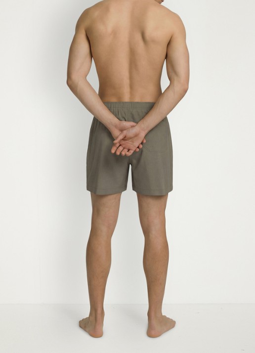 Calvin Klein Zwemshorts met logo en trekkoord - achterkant 4 groen