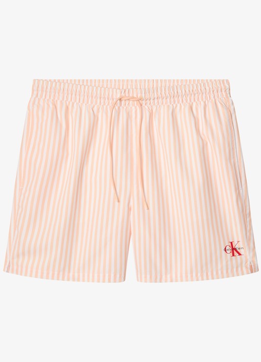Calvin Klein Zwemshorts met logo en trekkoord - voorkant orange