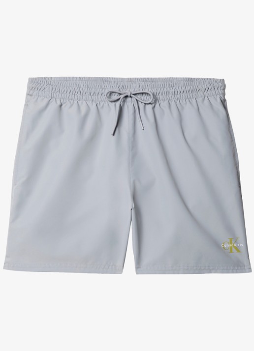 Calvin Klein Zwemshorts met logo en trekkoord - voorkant 5 grijs