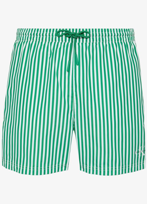 Calvin Klein Zwemshorts met logo en trekkoord - voorkant 5 lichtgroen