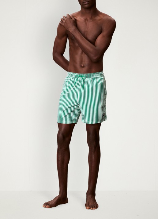 Calvin Klein Zwemshorts met logo en trekkoord - voorkant 6 lichtgroen