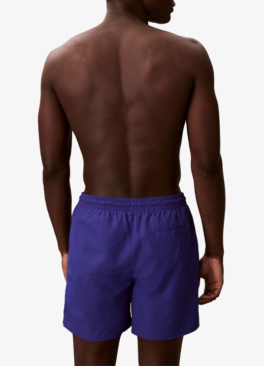 Calvin Klein Zwemshorts met logo en trekkoord - achterkant blauw