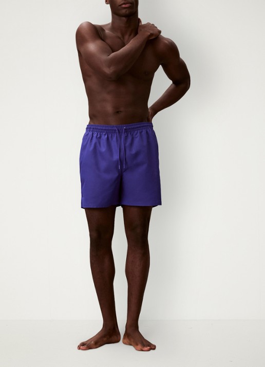 Calvin Klein Zwemshorts met logo en trekkoord - voorkant 3 blauw