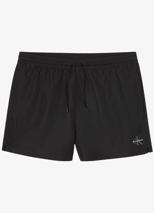 Calvin Klein Zwemshorts met logo en trekkoord - voorkant 5 zwart