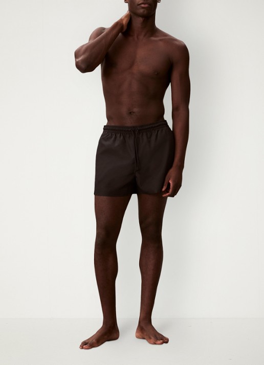 Calvin Klein Zwemshorts met logo en trekkoord - voorkant 6 zwart