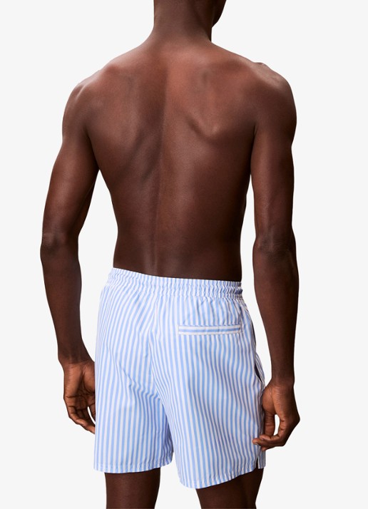 Calvin Klein Zwemshorts met logo en trekkoord - achterkant 4 blauw