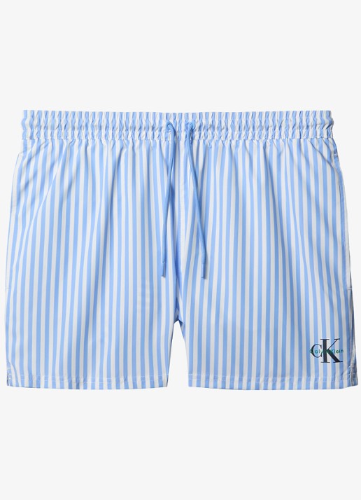 Calvin Klein Zwemshorts met logo en trekkoord - voorkant 5 blauw