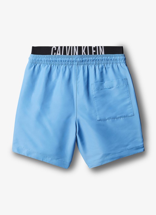 Calvin Klein Zwemshorts met logoband - detail lichtblauw