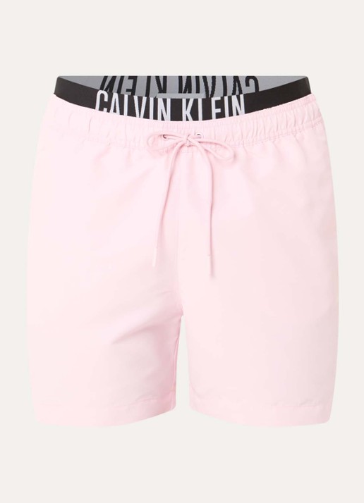 Calvin Klein Zwemshorts met steekzakken - voorkant lichtroze