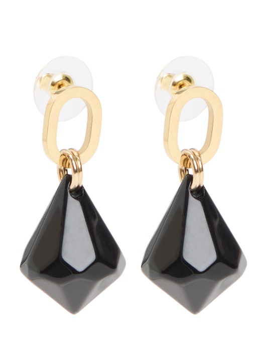 Camps & Camps Diamond Hanger oorringen verguld