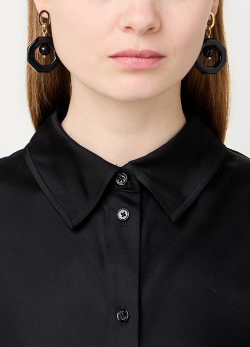Camps & Camps Eternal Beads oorhangers verguld - voorkant 3 zwart