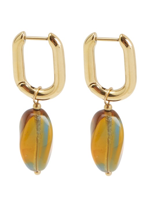 Camps & Camps Glass Bead oorringen verguld