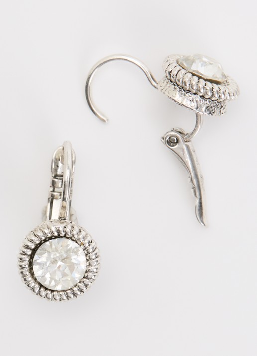 Camps & Camps Oorhangers met kristal - detail 3 zilver