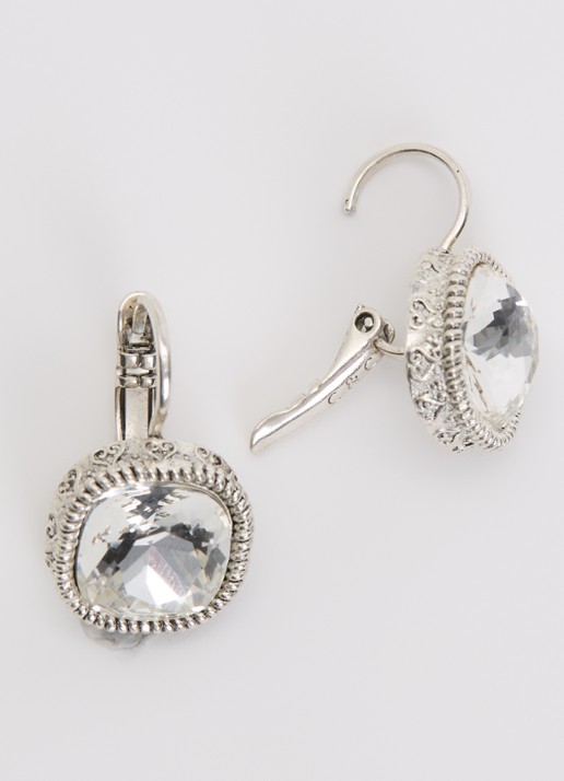 Camps & Camps Oorhangers met kristal - detail 3 zilver