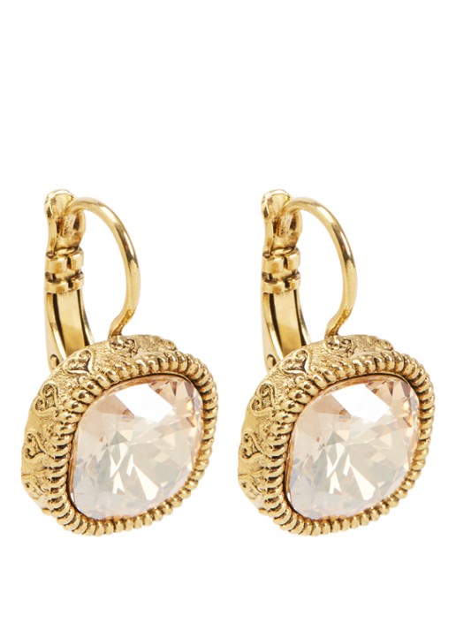 Camps & Camps Oorhangers met Swarovski kristal verguld