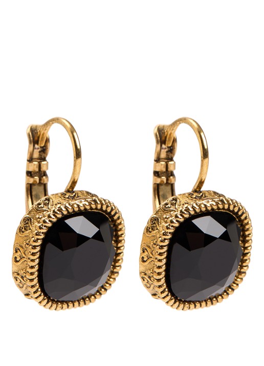 Camps & Camps Oorhangers met Swarovski kristal verguld