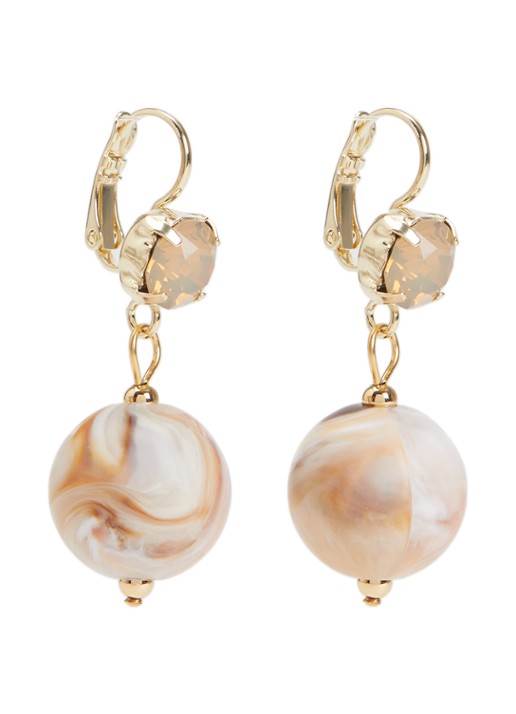 Camps & Camps Oorhangers met Swarovski kristal verguld