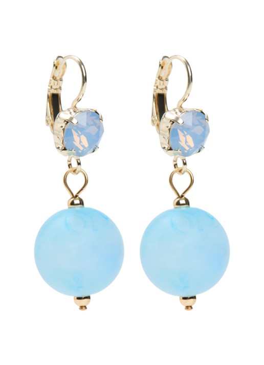 Camps & Camps Oorhangers met Swarovski kristal verguld