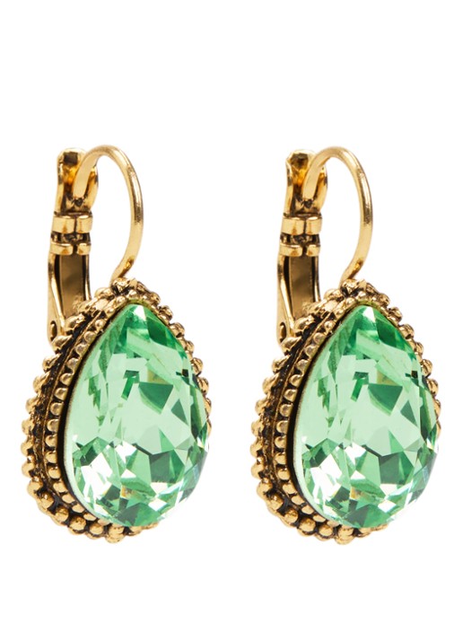 Camps & Camps Oorhangers met Swarovski kristal verguld