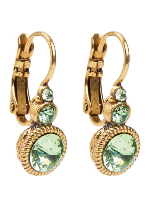 Camps & Camps Oorhangers met Swarovski kristal verguld