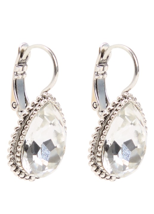 Camps & Camps Oorhangers met Swarovski kristal verzilverd