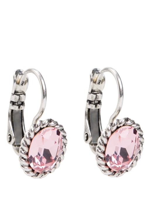 Camps & Camps Oorhangers met Swarovski kristal verzilverd